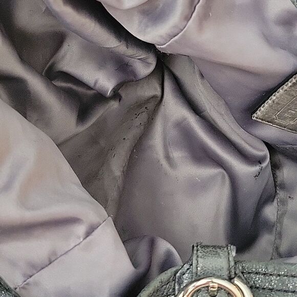 $698 COACH metallic black leather LIMITED Kristin Pinnacle LARGE TOTE BAG PURSE - Picture 16 of 16